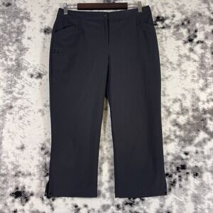 Chicos Zenergy Pants Womens Size 1 Black Wide Leg Performance Stretch‎